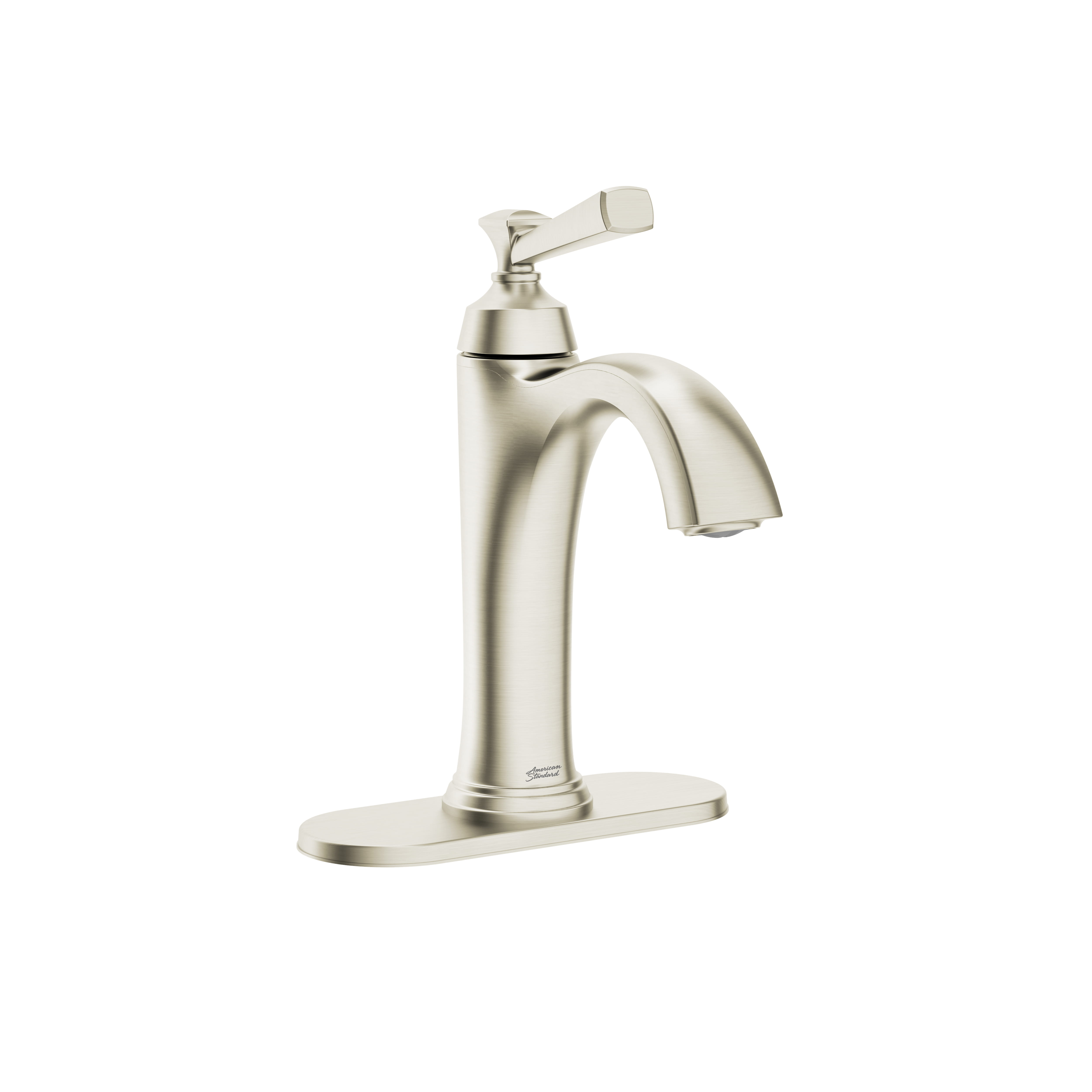 Rumson Single Hole Single Handle Bathroom Faucet 12 GPM with Lever Handle   BRUSHED NICKEL